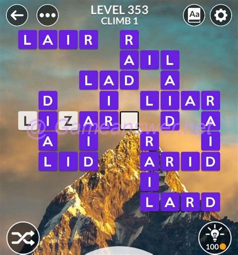 Wordscapes Level 353 Answers [ + Bonus Words ]